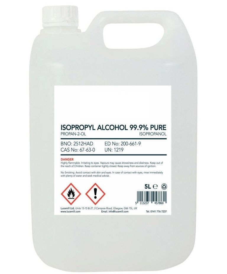 Álcool Isopropílico (Isopropanol) p/Limpeza 5L