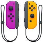 Par de Comandos Joy-con Roxo e Amarelo