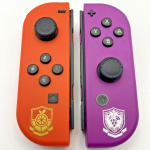Par de Comandos Joy-con Vermelho e Roxo